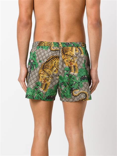 fake gucci bathing suit mens|gucci bengal swim shorts.